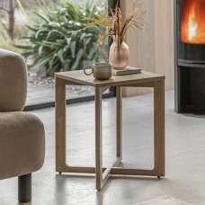 Pacific Wooden Side Table Square In Smoked Oak - UK