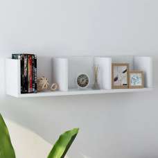 Pacorro Wooden Wall Shelf With 3 Compartments In White - UK