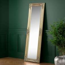 Padilla Dressing Mirror In Golden Wooden Frame - UK