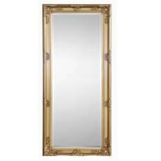 Padilla Lean-to Dress Mirror In Golden Wooden Frame - UK