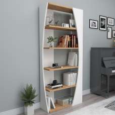 Palermo Wooden Display Unit in Atlantic Pine and White - UK