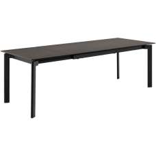 Papillion Ceramic Extending Dining Table With Black Legs - Fairbanks Black - UK