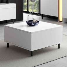 Paris Sqaure Wooden Coffee Table in White - UK