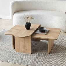 Paris Wooden Nesting Coffee Tables in Sapphire Oak - UK