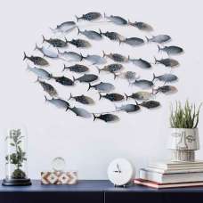 Parklane Metal Aurelian Aquatic Wall Art in Black and White - UK