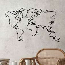 Parklane Metal Globe Wire Wall Art in Copper and Black - UK