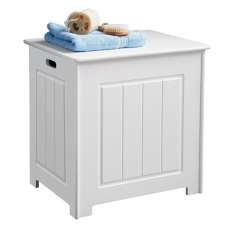 Partland Wooden Bathroom Storage Cabinet In White - UK