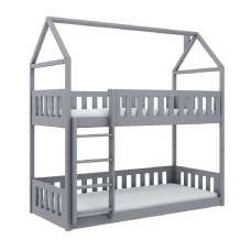 Pecos Wooden Bunk Bed Without Mattress In Grey - UK