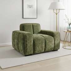 Pelaro Fabric 1 Seater Sofa in Olive Green - UK