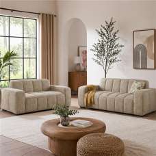 Pelaro Fabric 3+2 Seater Sofa in Beige - UK