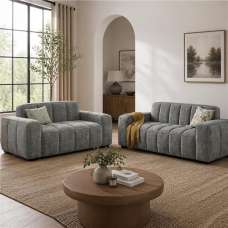 Pelaro Fabric 3+2 Seater Sofa in Grey - UK