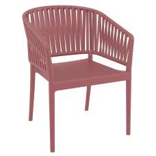 Penwell Polypropylene Outdoor Armchair In Marsala - UK