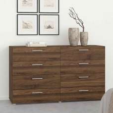 Perkin Wooden Chest Of 8 Drawers In Walnut - UK