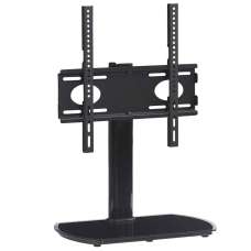 Perth 55'' Universal Swivel TV Stand Mount Bracket with Black Glass Base - UK