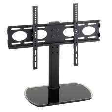 Perth 65'' Universal Fixed TV Stand Mount Bracket with Black Glass Base - UK