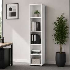 Pescara High Gloss Office Bookcase in White - UK