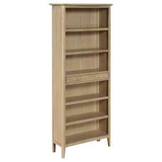 Petaluma Wooden Bookcase With 6 Shelves - Oak - UK