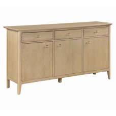 Petaluma Wooden Sideboard With 3 Doors 3 Drawers - Oak - UK