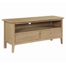 Petaluma Wooden TV Stand With 2 Drawers - Oak - UK