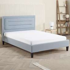 Picasso Fabric Small Double Bed In Blue - UK