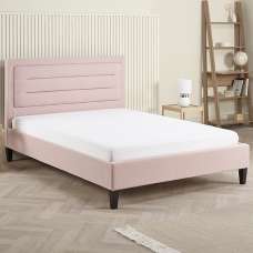 Picasso Fabric Small Double Bed In Pink - UK