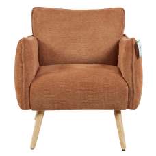 Picton Fabric 1 Seater Sofa - Rust - UK