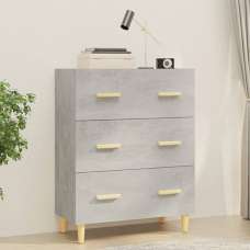 Pirro Wooden Chest Of 3 Drawers In Concrete Effect - UK