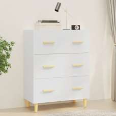 Pirro Wooden Chest Of 3 Drawers In White - UK