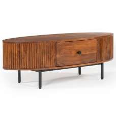 Plano Wooden Coffee Table With 1 Drawer In Walnut - UK