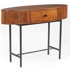 Plano Wooden Console Table With 1 Drawer In Walnut - UK