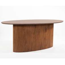 Plano Wooden Oval Dining Table In Walnut - UK