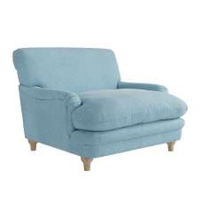 Plumpton Fabric Armchair In Duck Egg Blue - UK
