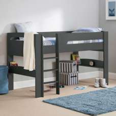 Paris Midsleeper Wooden Bunk Bed In Anthracite - UK