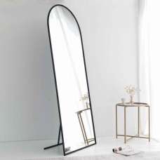 Portal Glass Cheval Mirror with Black Metal Frame - UK
