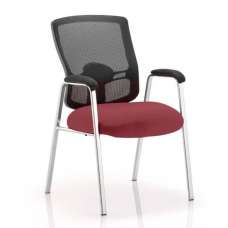 Portland Straight Leg Visitor Chair With Ginseng Chilli Seat - UK