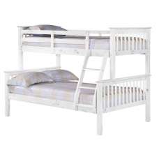 Prato Triple Wooden Bunk Bed In White - UK