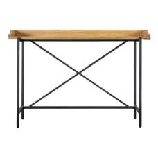 Powell Wooden Laptop Desk In Natural With Black Metal Frame - UK