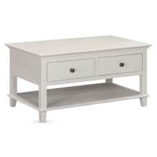 Prague Wooden Coffee Table With 2 Drawers - Truffle - UK
