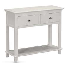 Prague Wooden Console Table With 2 Drawers - Truffle - UK