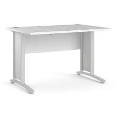 Prax 120cm Computer Desk In White With White Legs - UK