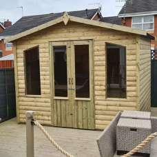 Pretoria Small Wooden Garden Summerhouse In Natural - UK
