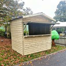 Pretoria Wooden Garden Market Chalet In Natural - UK