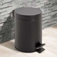 Prichard Metal 3 Litre Pedal Bin In Black - UK
