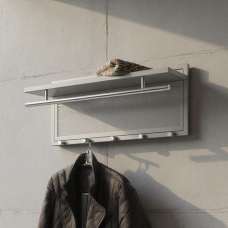 Prichard Metal Coat Rack In Chrome Grey - UK