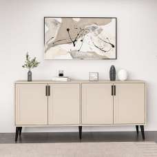 Prime Wooden Sideboard with 3 Doors in Sandstone - UK