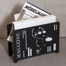 Primm Metal Magazine Rack In Black - UK