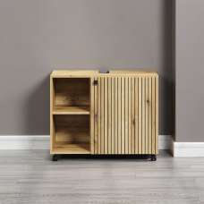 Provence Wooden Vanity Unit with 1 Door in Evoke Oak - UK