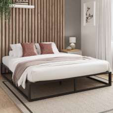 Putney Metal Double Bed In Black - UK