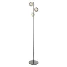 Quartz 3 Lights Bubble Glass Floor Lamp In Chrome - UK