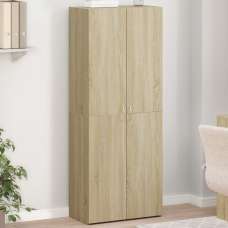 Quilcene 153cm Wooden Office Cabinet In Sonoma Oak - UK